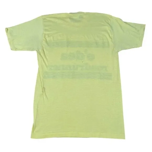 Vintage 70s yellow tshirt o'dea roadrunner tag size large - Picture 2 of 10